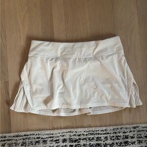 Lululemon White Pleated Tennis Skort
